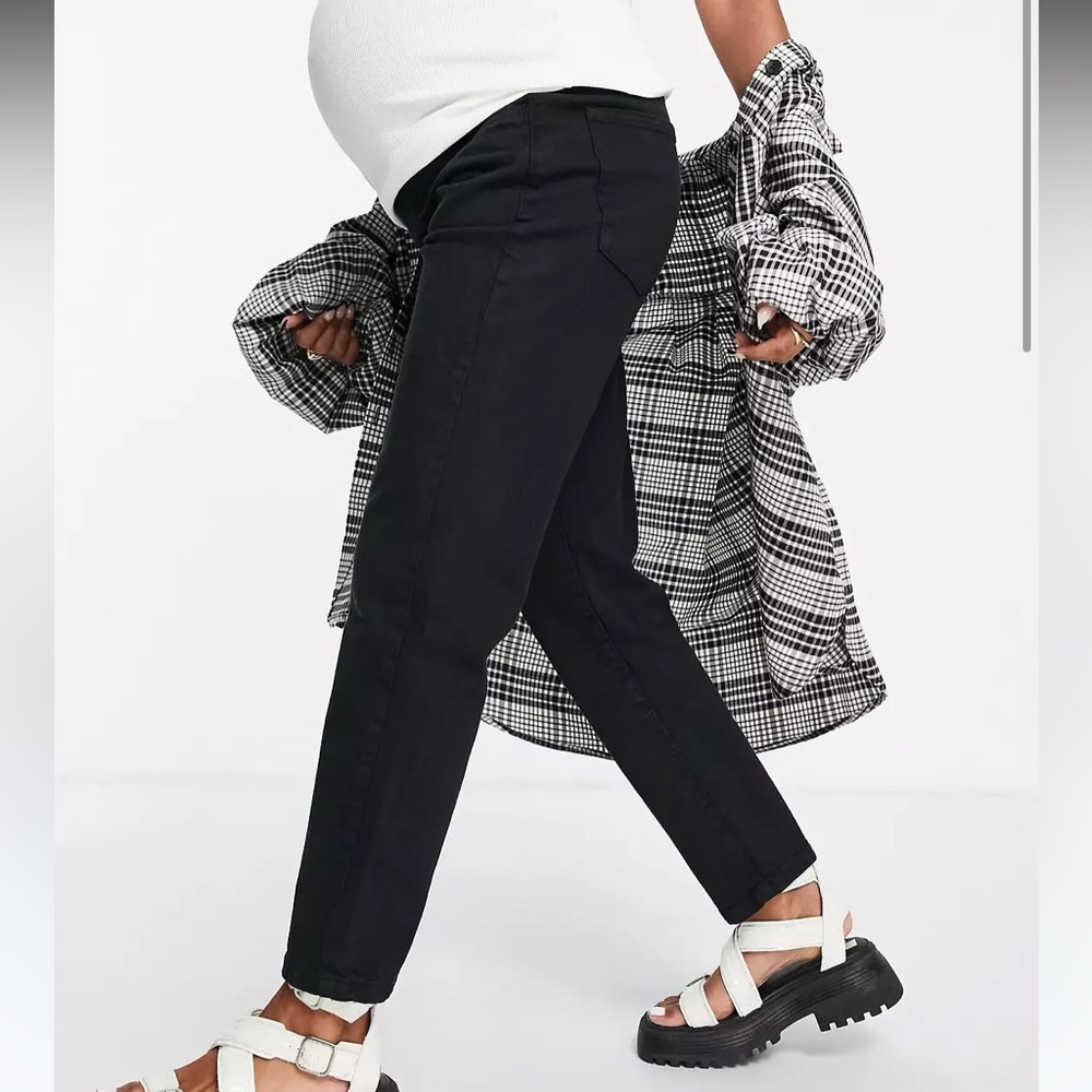 Cotton:On Maternity overbump stretch mom jean in black